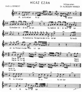 Hicaz Ezan Notes